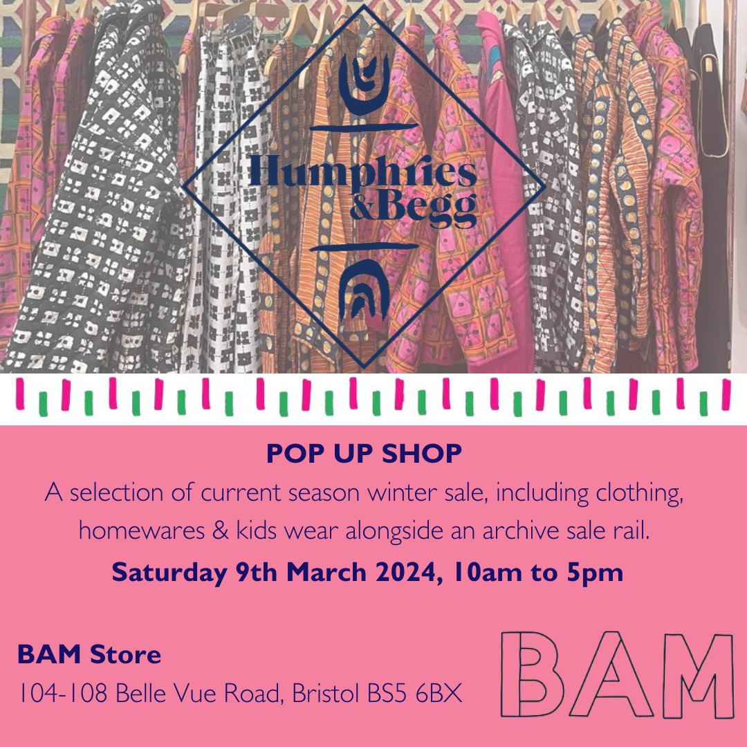 MARCH POP UP SHOP AT BAM BRISTOL!