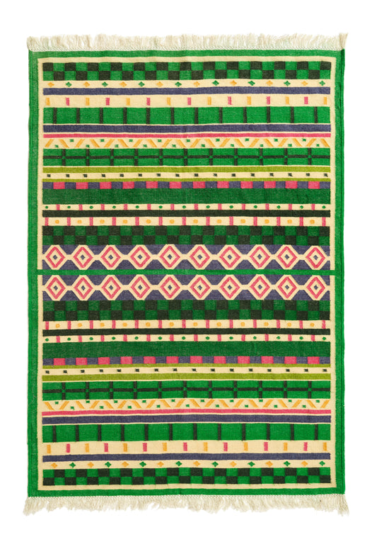 Large Wool Rug in 'Beetle Green'