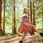 Kid's Cotton Butterfly Dress in 'Battenburg'