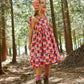 Kid's Cotton Butterfly Dress in 'Sunset Skies'