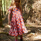 Kid's Cotton Butterfly Dress in 'Sunset Skies'