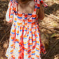 Kid's Cotton Butterfly Dress in 'Sunset Skies'