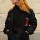 Unisex Embroidered Jacket in 'Flying Hiccup' Black