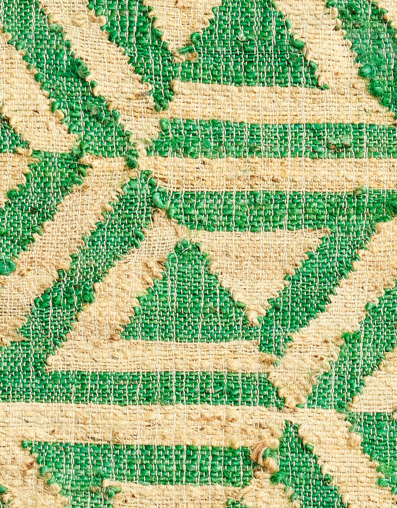 Medium Jute Rug in 'Green Honeycomb'