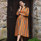 Jessie Dress in 'Oranges on Blue'