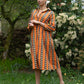 Jessie Dress in 'Oranges on Blue'