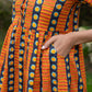 Jessie Dress in 'Oranges on Blue'