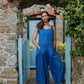 Cami Jumpsuit in 'Blue Honeycomb'