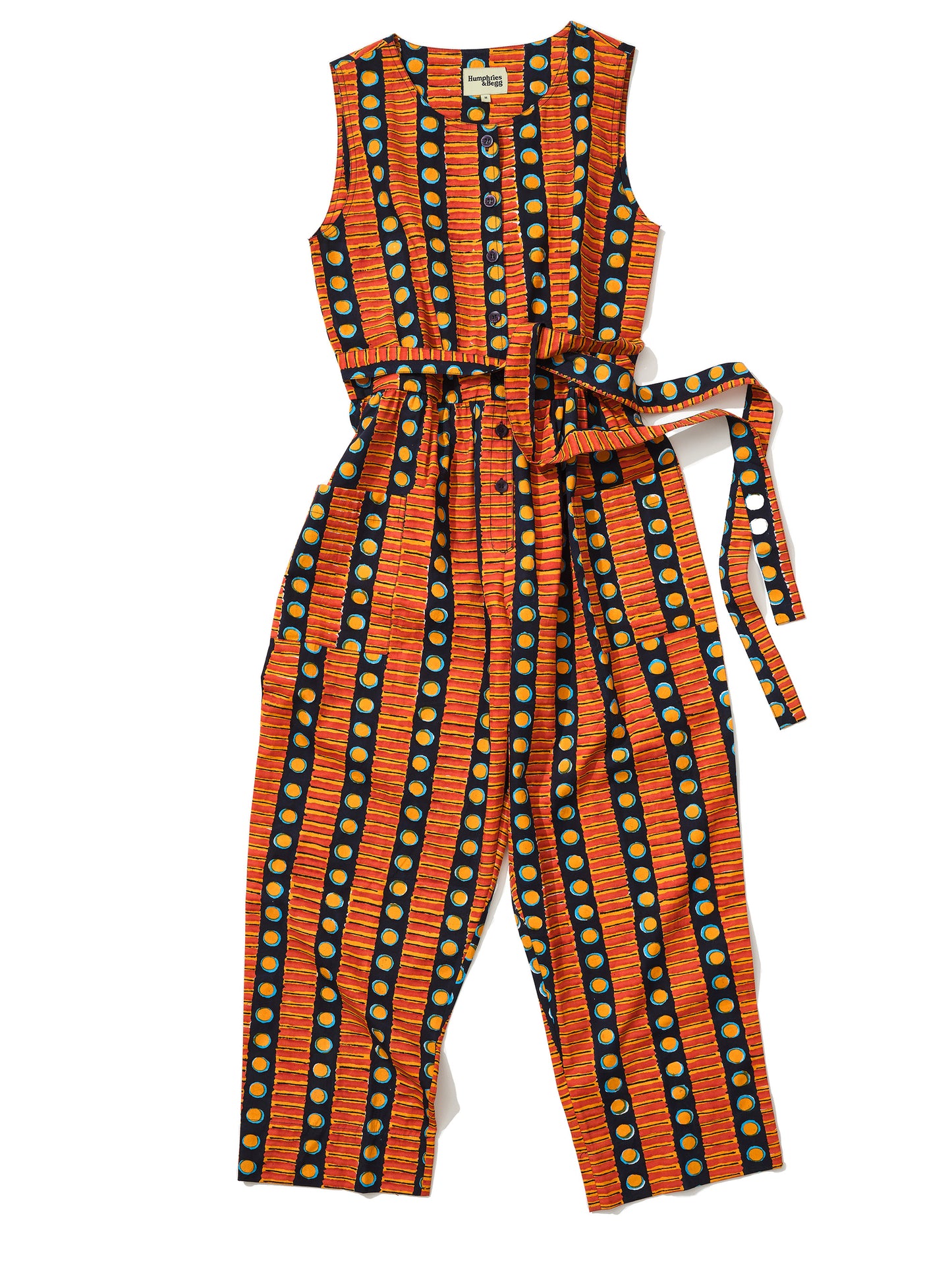 Andy Dungarees in 'Oranges on Blue'