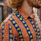 Men's Shirt in 'Oranges on Blue'