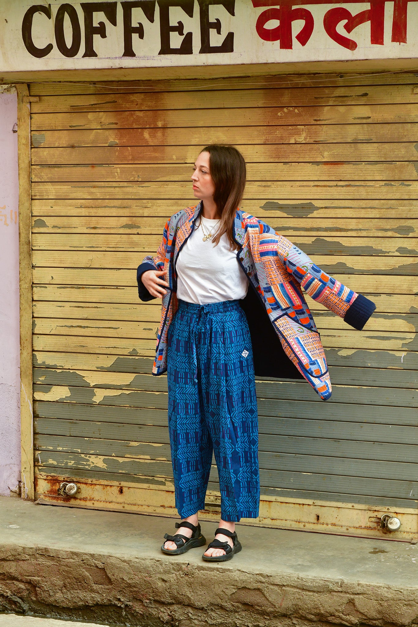 Patchwork Blue Frida Jacket