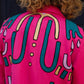 Unisex Embroidered Jacket in 'Jewel' Pink