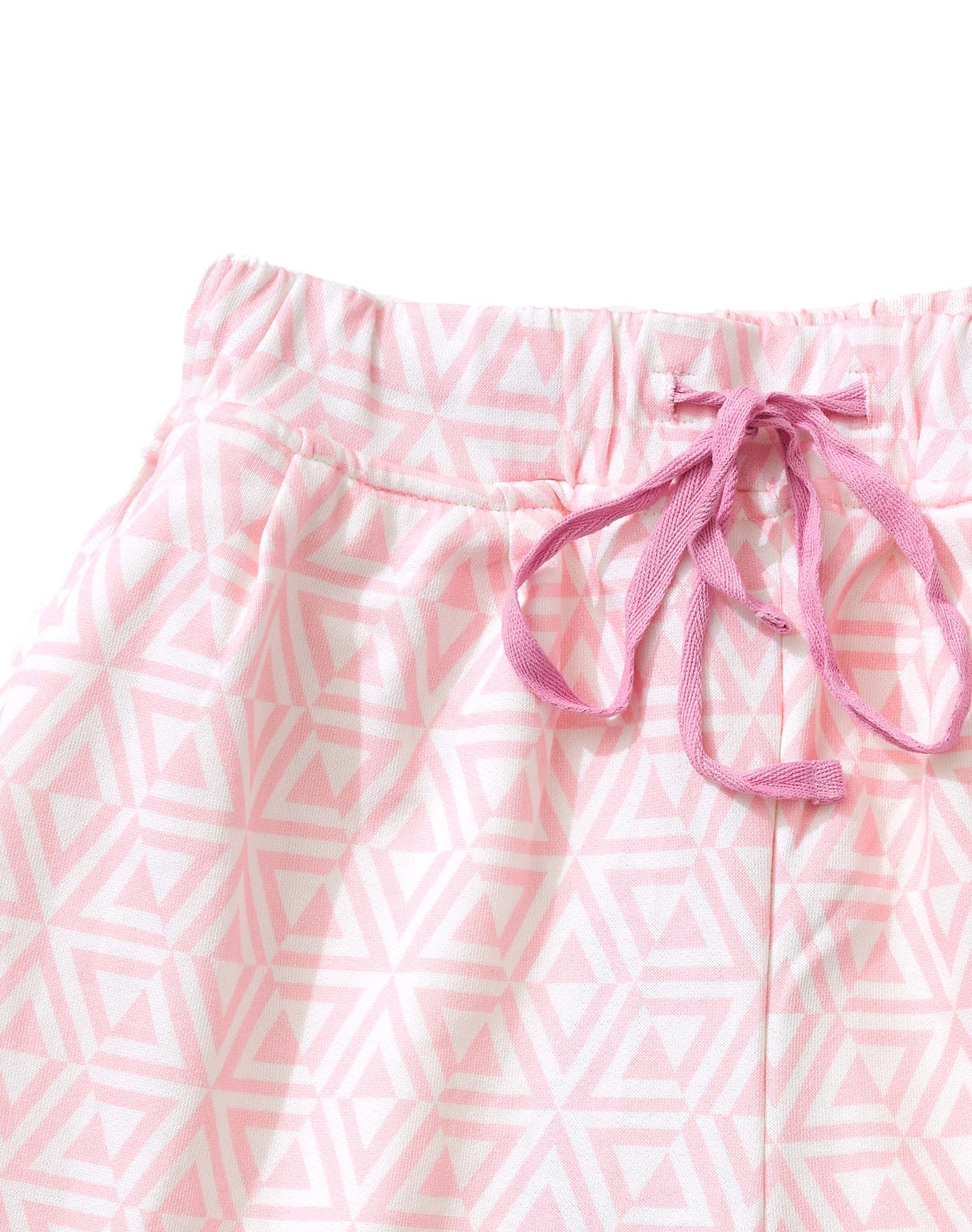 Jersey Cotton Unisex Jogging bottoms in 'Pink Honeycomb'