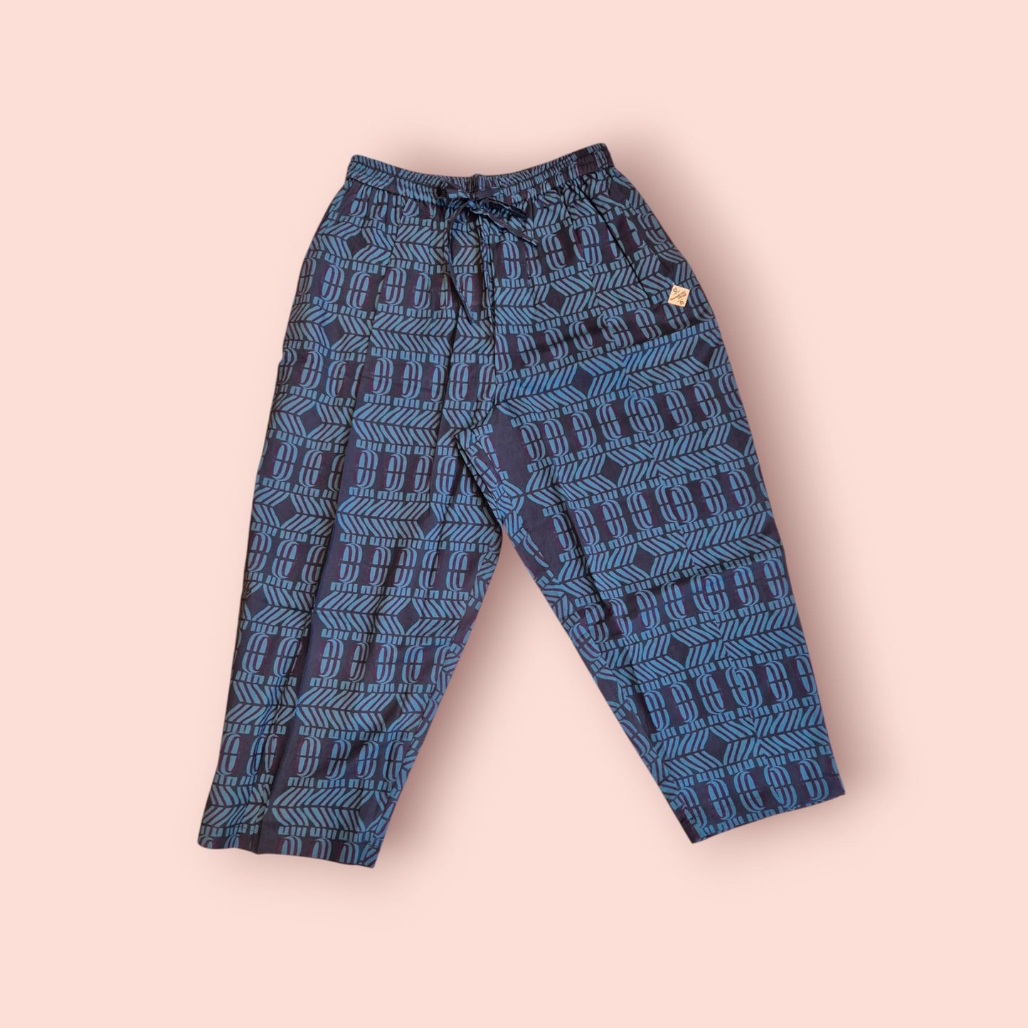 Anko Trousers in 'Flamingo Splits on Blue'