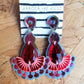 Dakota Rae Dust Earrings: Ruby Red Swirly Pants