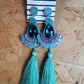 Dakota Rae Dust Earrings: Teal Tassle