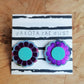 Dakota Rae Dust Earrings: Purple & Turquoise Flower