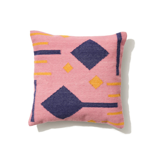 'Pink Diamond' Woven Wool Cushion 50cm x 50cm